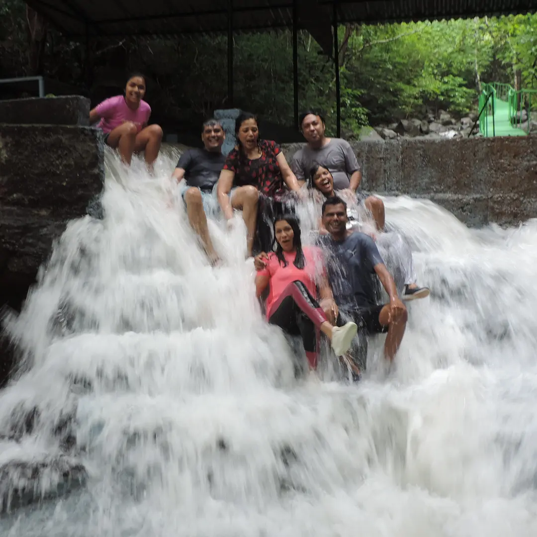 Monsoon landscape during Waterfall Safari at Aamby Valley City
